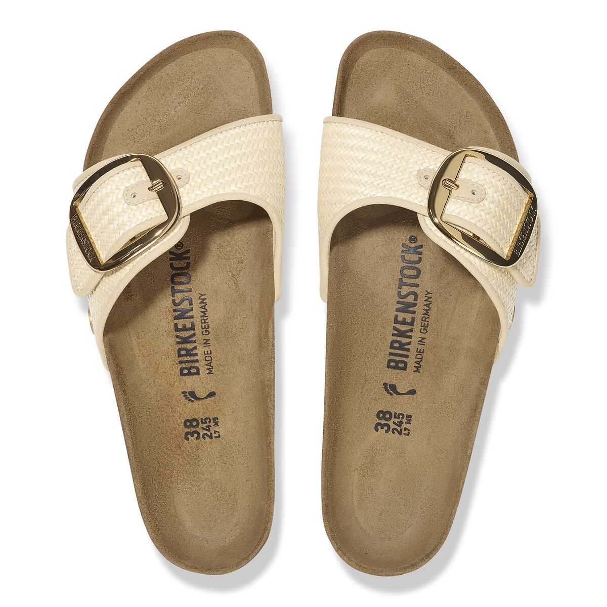 Madrid Big Buckle Raffia Textile