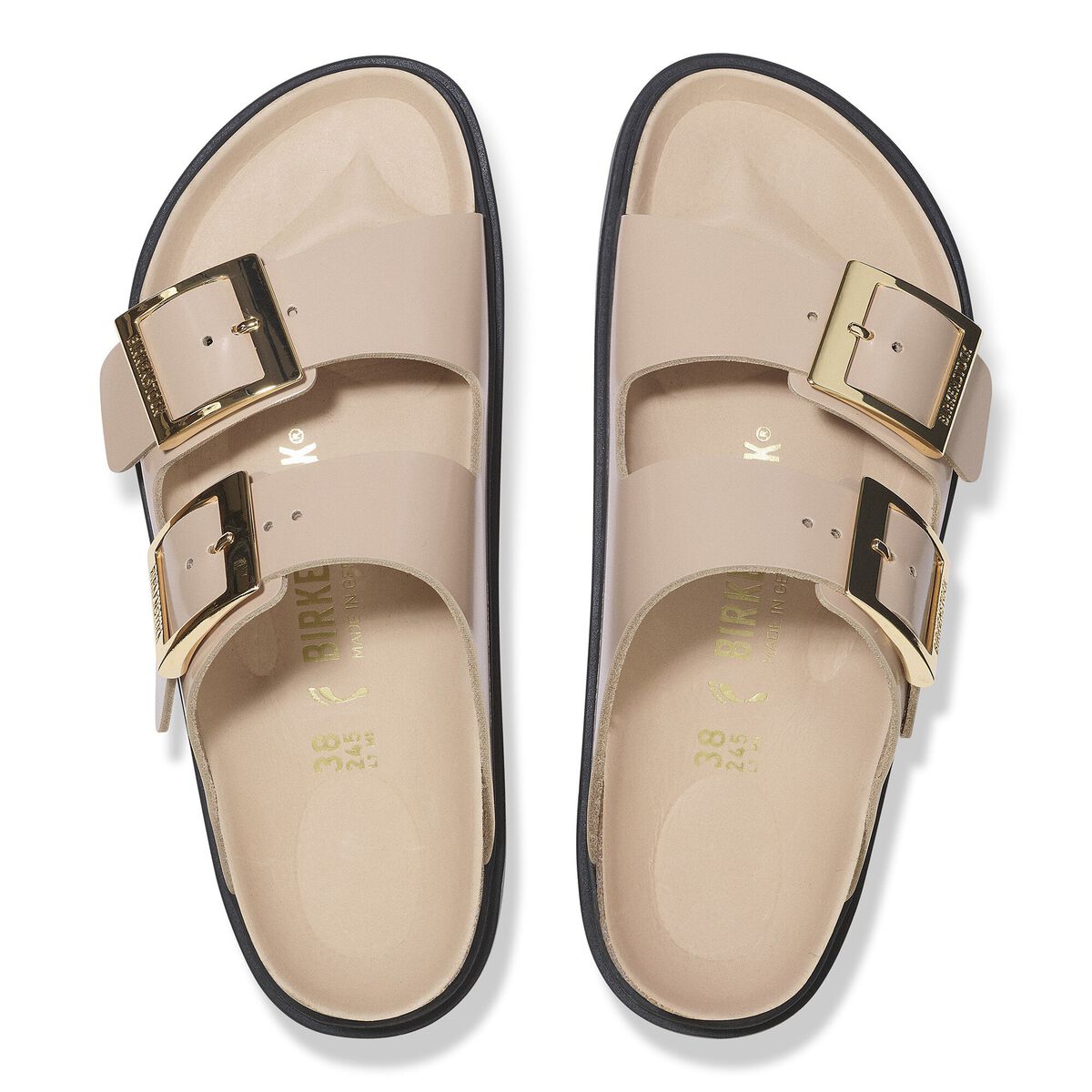 Arizona Droplet Buckle Natural Leather Patent