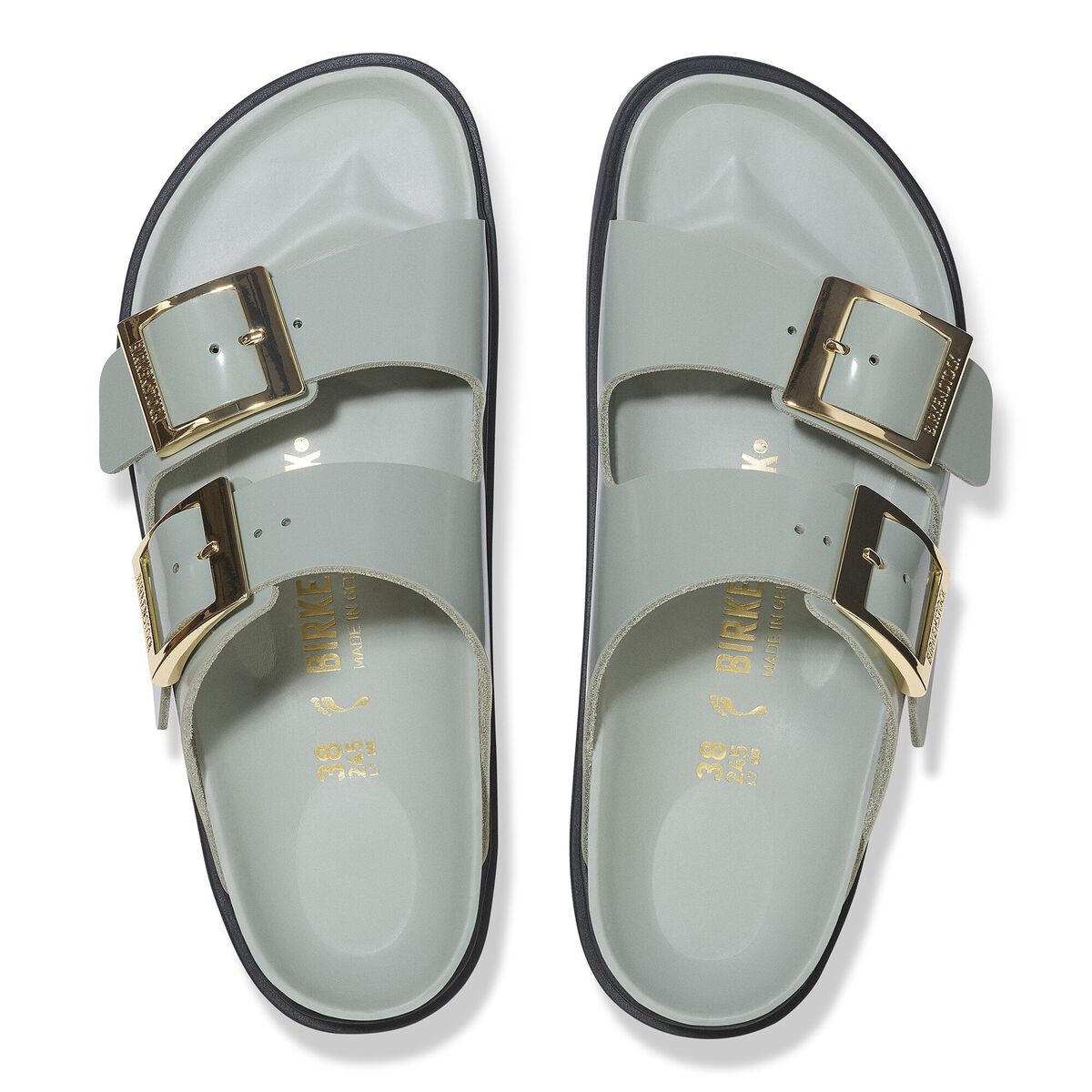 Arizona Droplet Buckle Natural Leather Patent