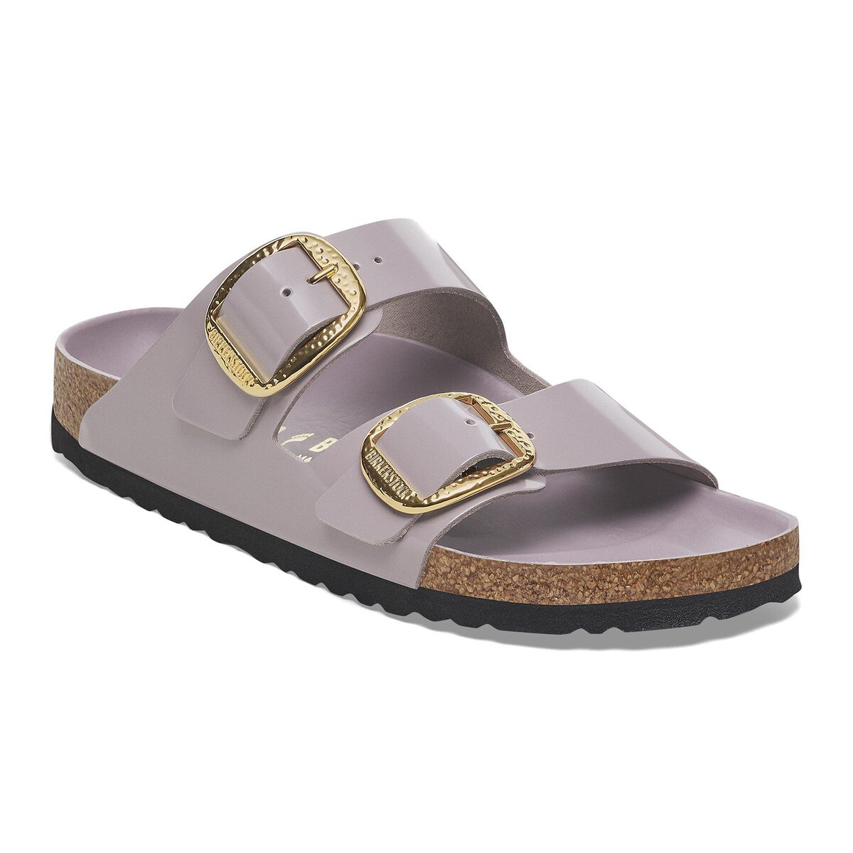 Arizona Hammered Big Buckle Natural Leather Patent