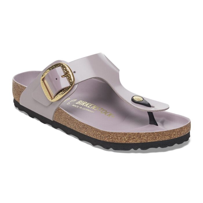 Gizeh Hammered Big Buckle Natural Leather Patent