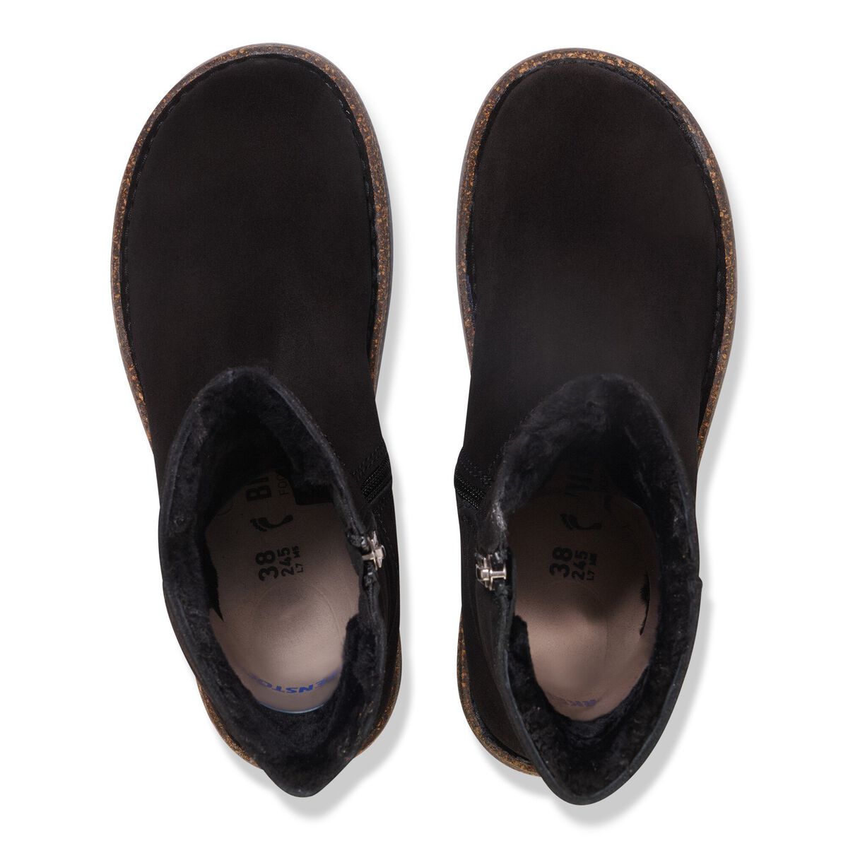 Uppsala Zip Shearling Suede Leather