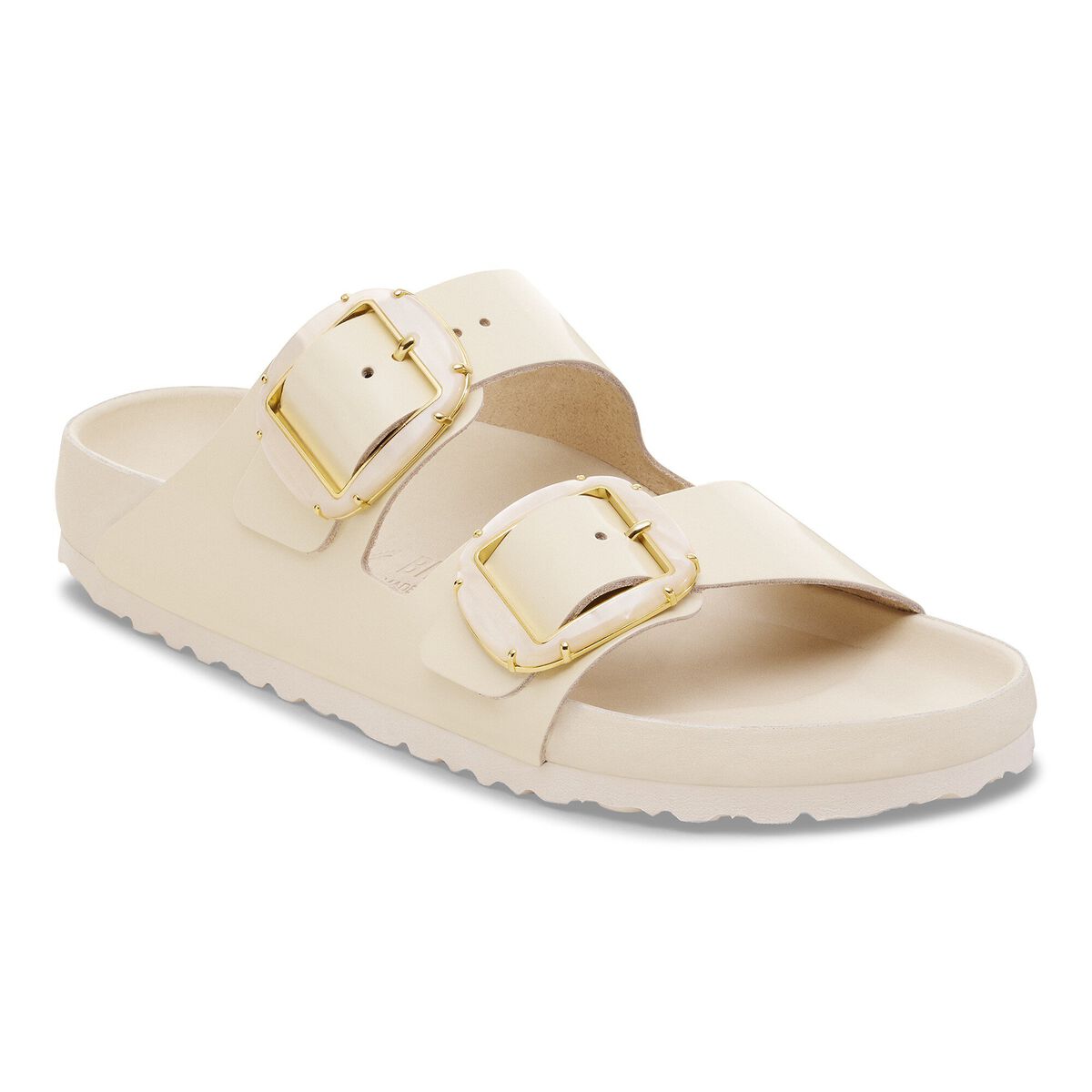 Arizona Big Buckle Pearl Natural Leather Patent