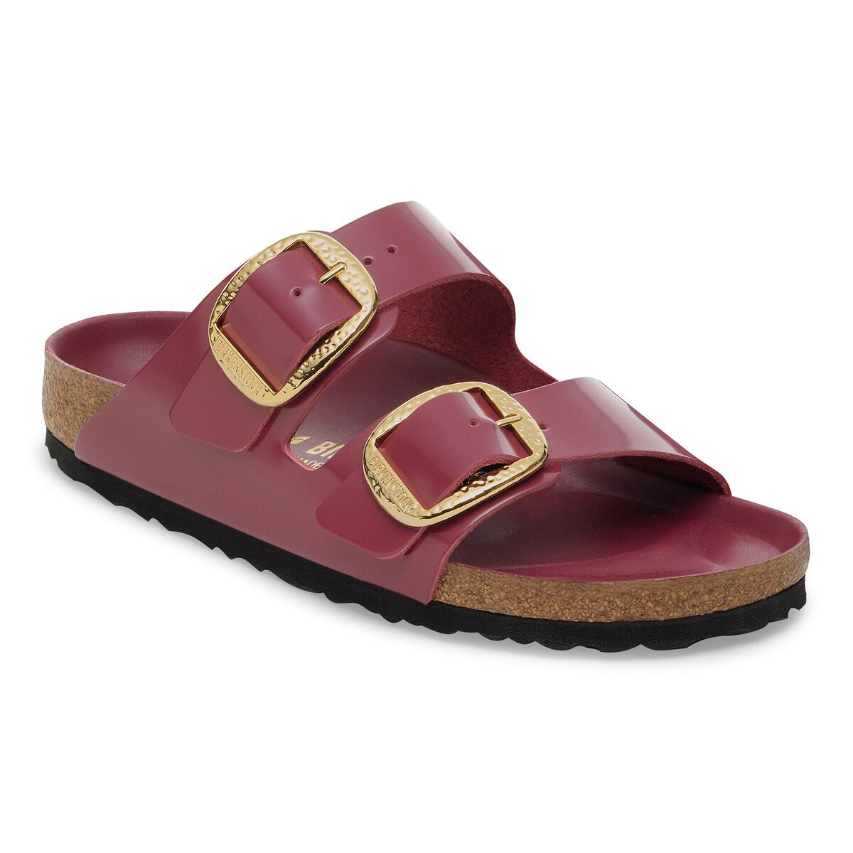Arizona Hammered Big Buckle Natural Leather Patent