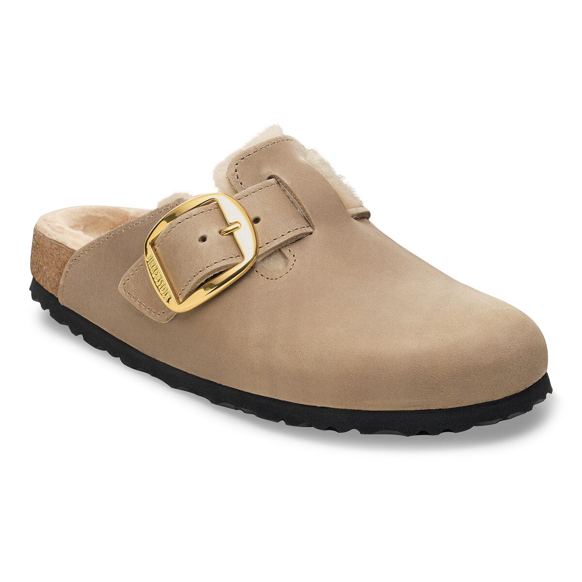Boston Big Buckle Shearling Oiled Leather