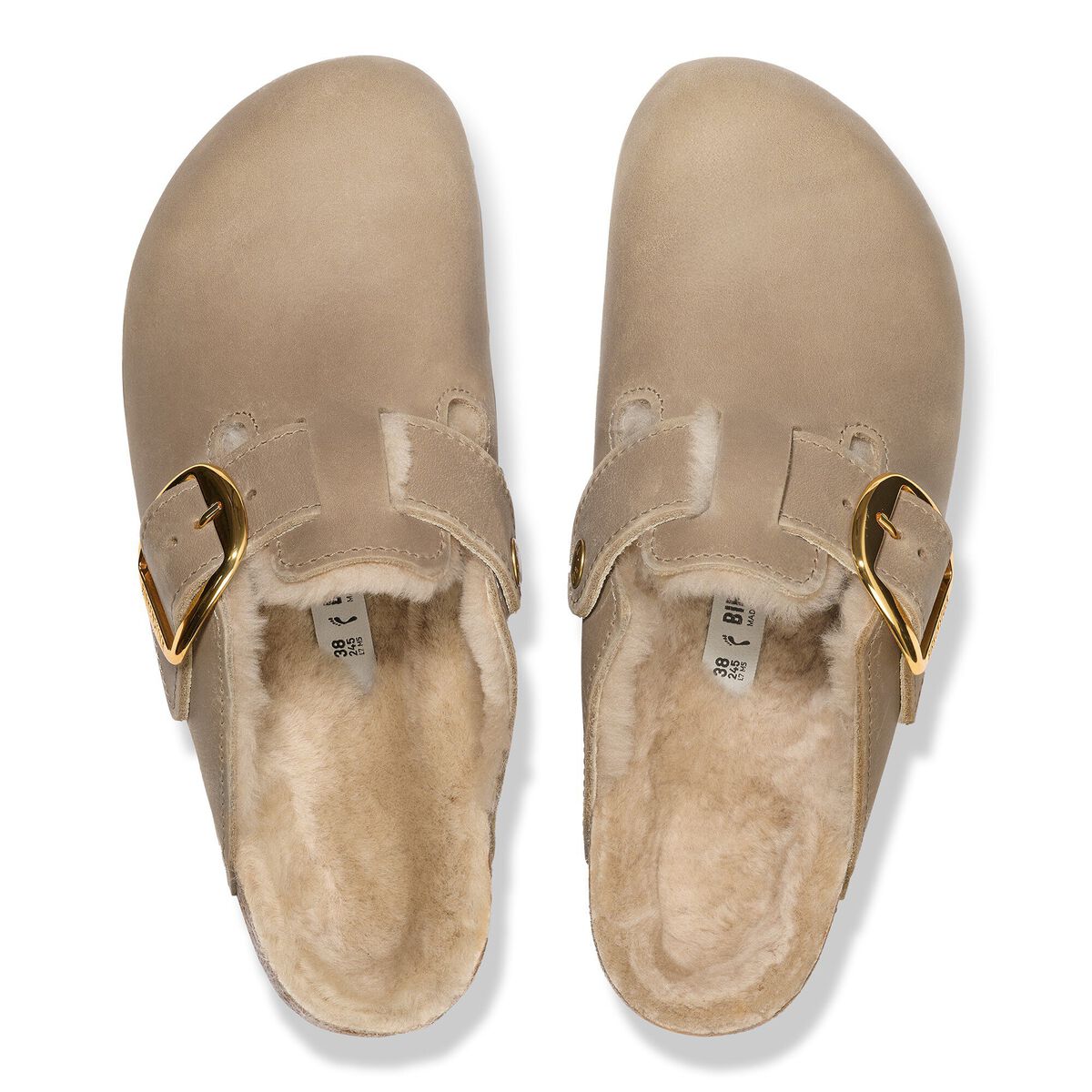 Boston Big Buckle Shearling Oiled Leather