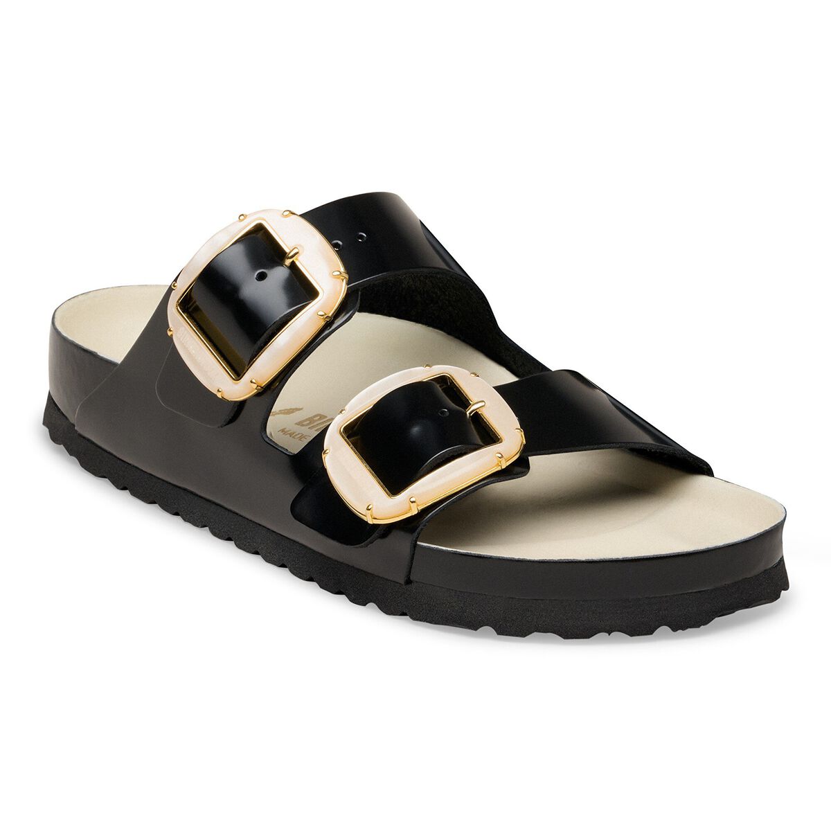 Arizona Big Buckle Pearl Natural Leather Patent