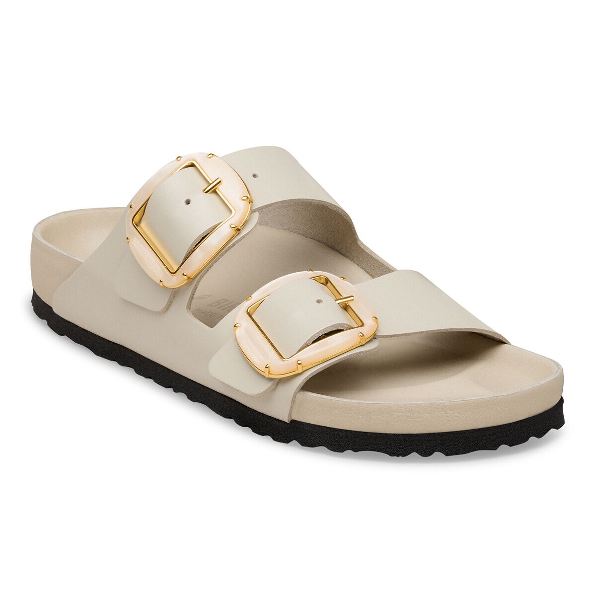 Arizona Big Buckle Pearl Natural Leather Patent