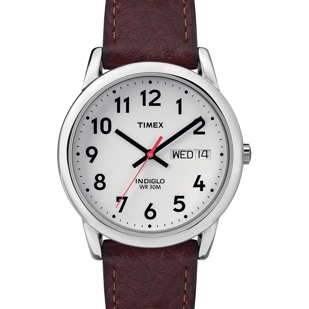 Easy Reader Day Date 35mm Leather Strap Watch