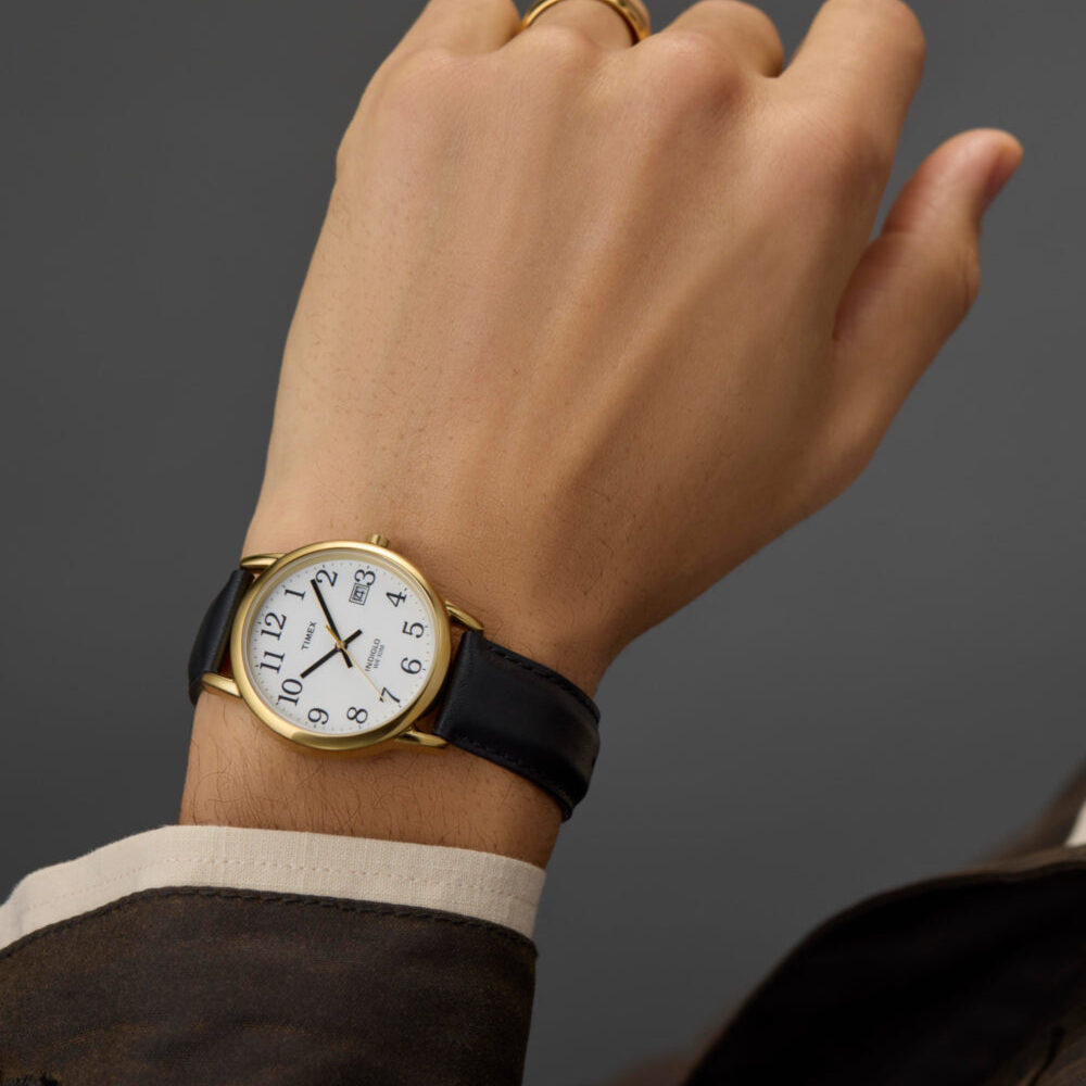 Easy Reader 35mm Leather Strap Watch