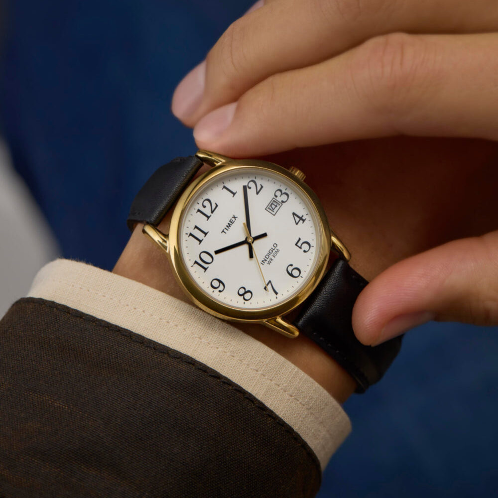 Easy Reader 35mm Leather Strap Watch