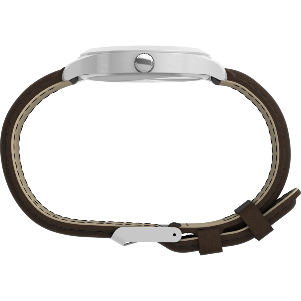Expedition Metal Field 39mm Leather Strap Watch