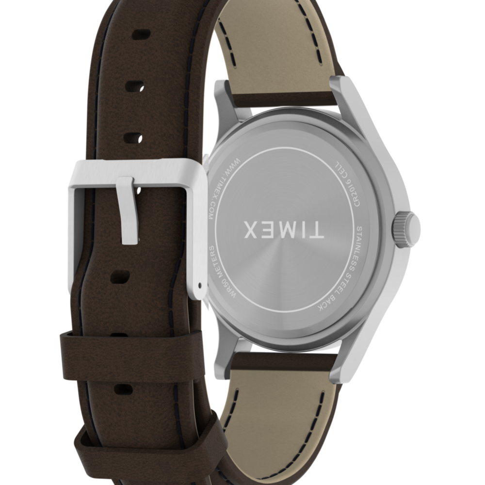 Expedition Metal Field 39mm Leather Strap Watch