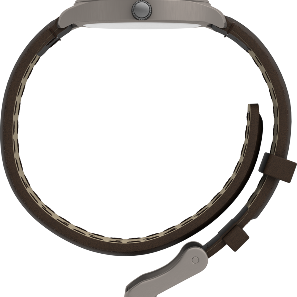 Expedition Metal Field 37mm Leather Strap Watch