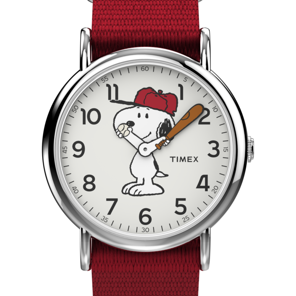 Peanuts® x Timex Snoopy 38mm Fabric Strap Watch