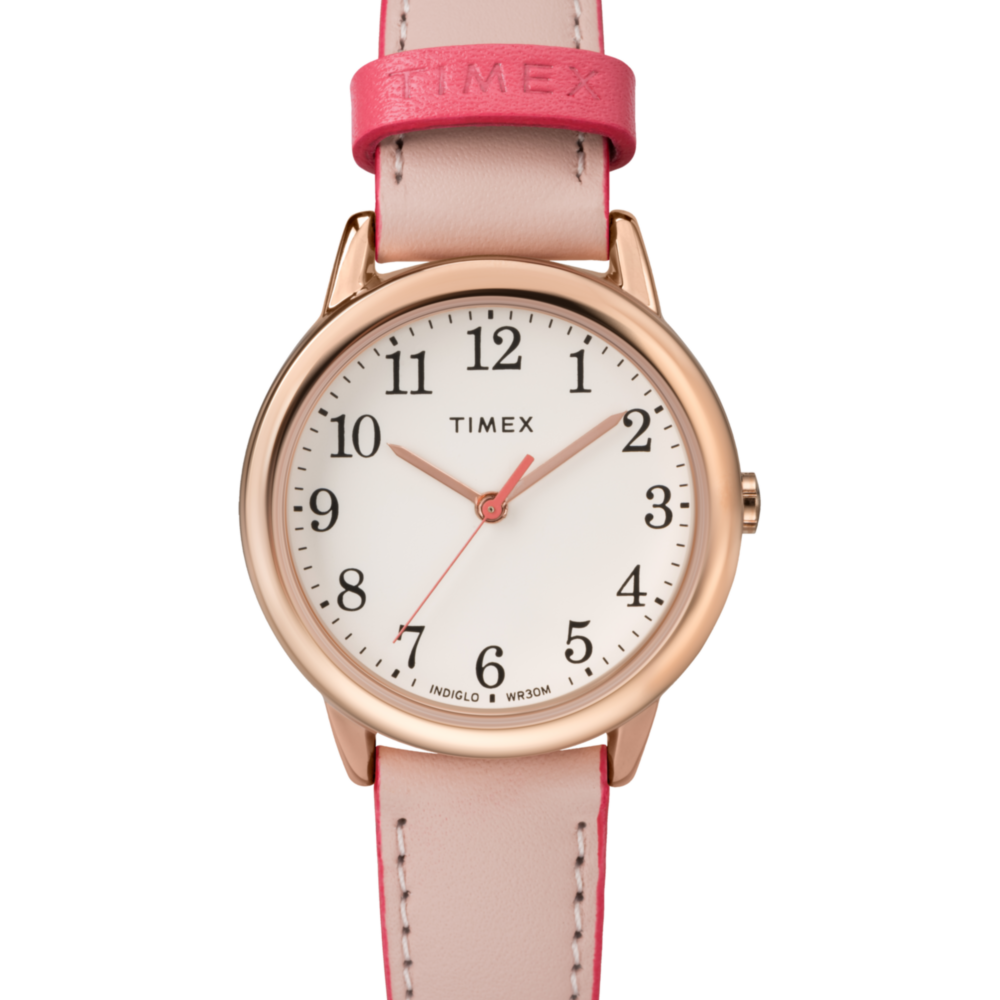 Easy Reader® Color Pop 30mm Leather Strap Watch