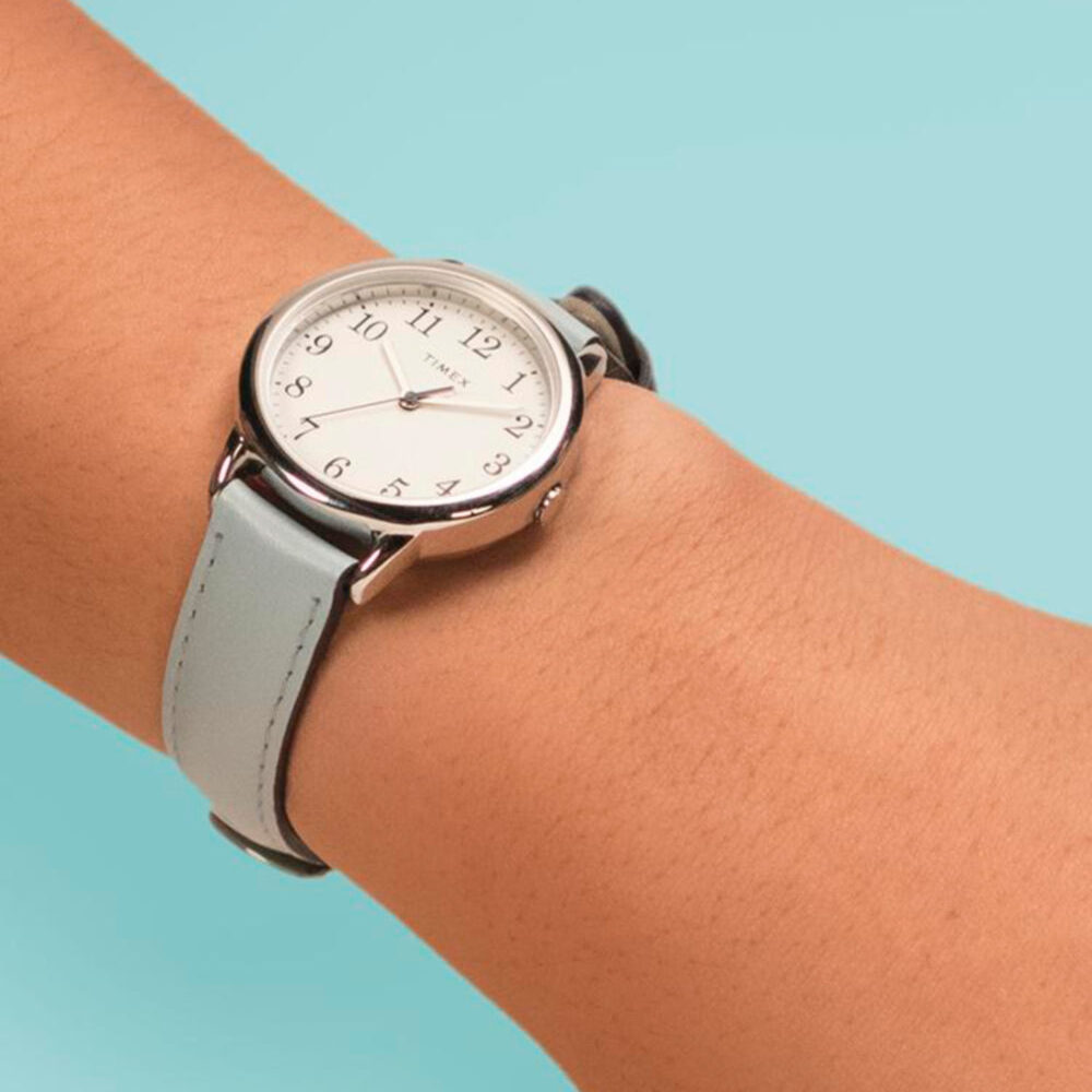 Easy Reader® Color Pop 30mm Leather Strap Watch