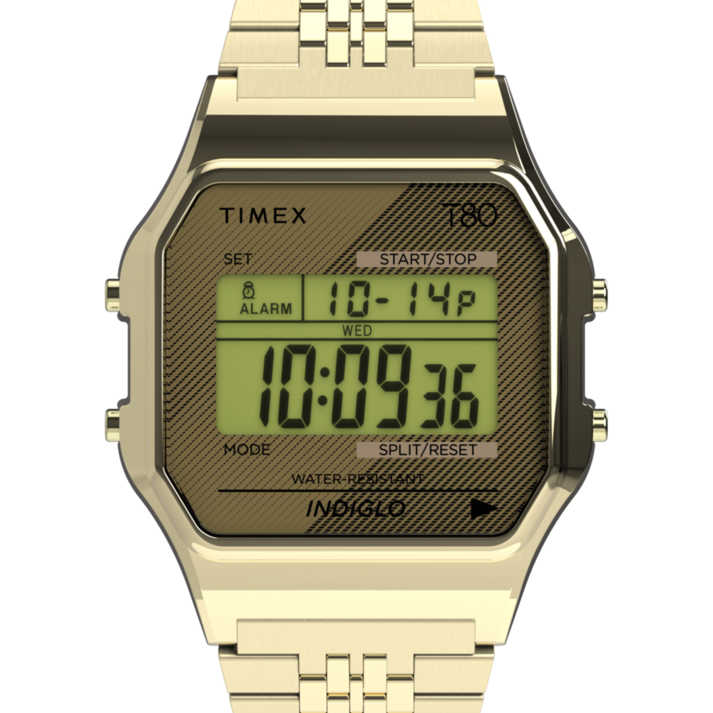 Timex T80 34mm Stainless Steel Bracelet Watch