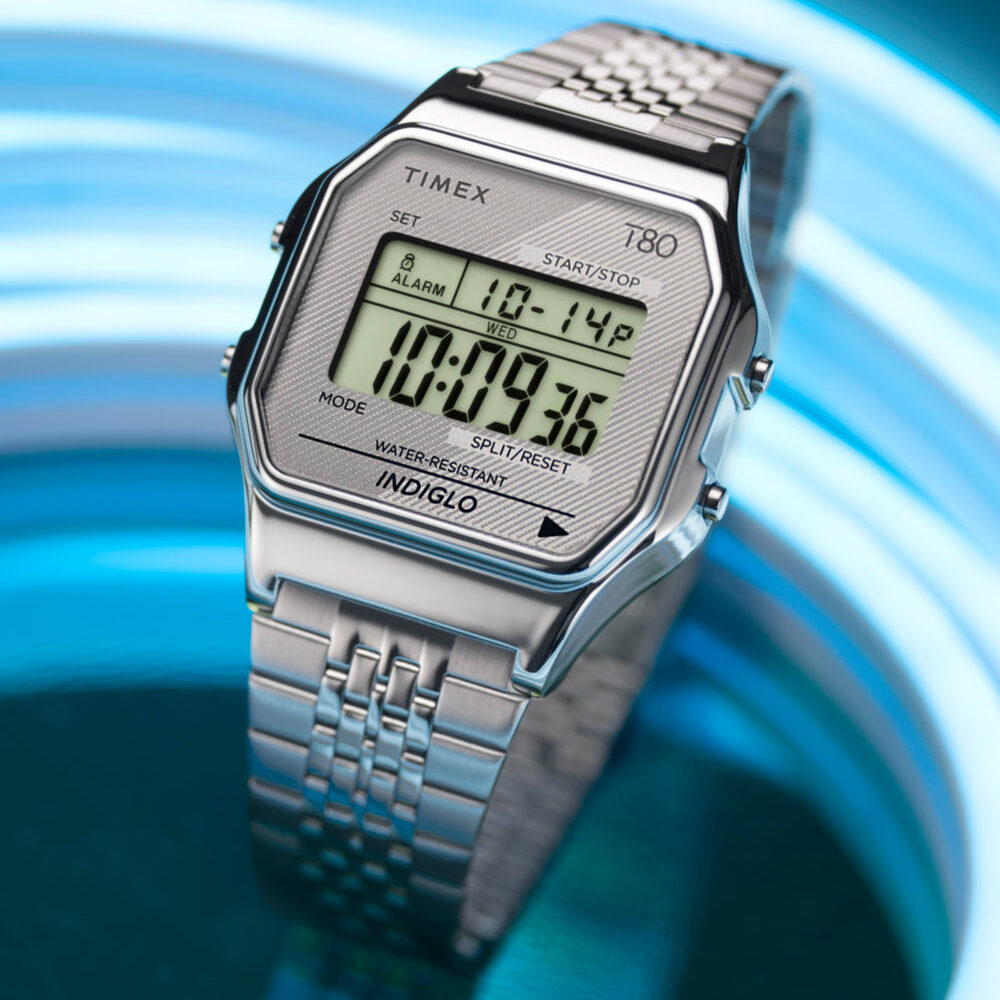 Timex T80 34mm Stainless Steel Bracelet Watch