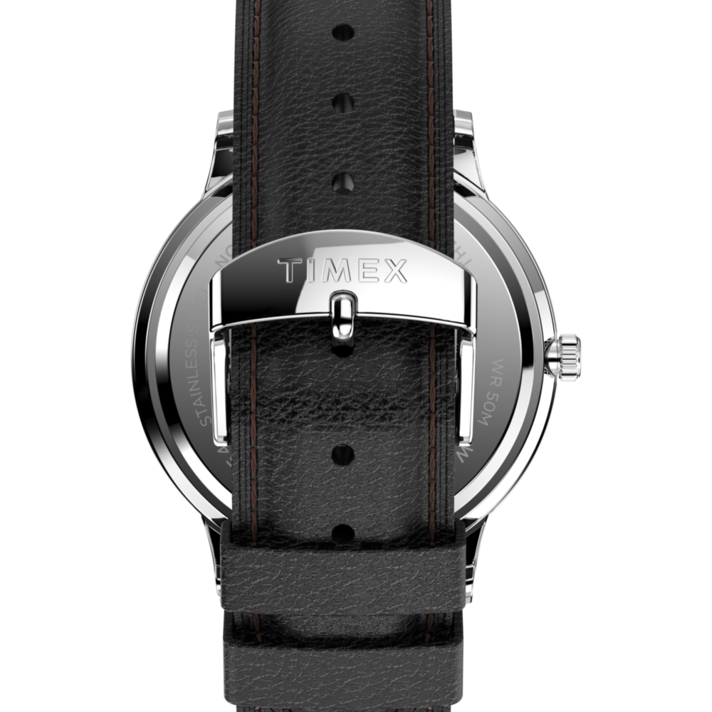 Waterbury Classic Day/Date 40mm Leather Strap Watch