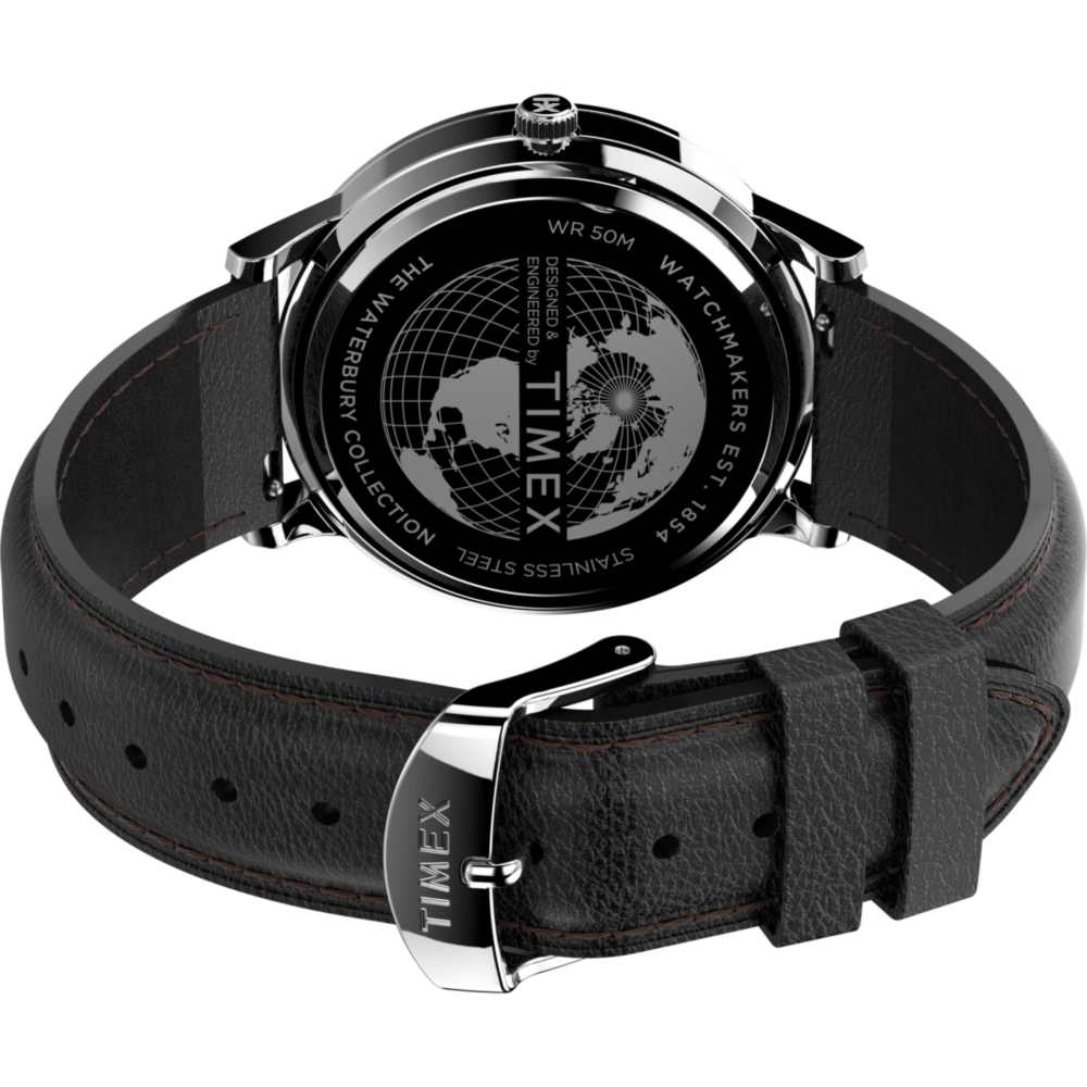 Waterbury Classic Day/Date 40mm Leather Strap Watch