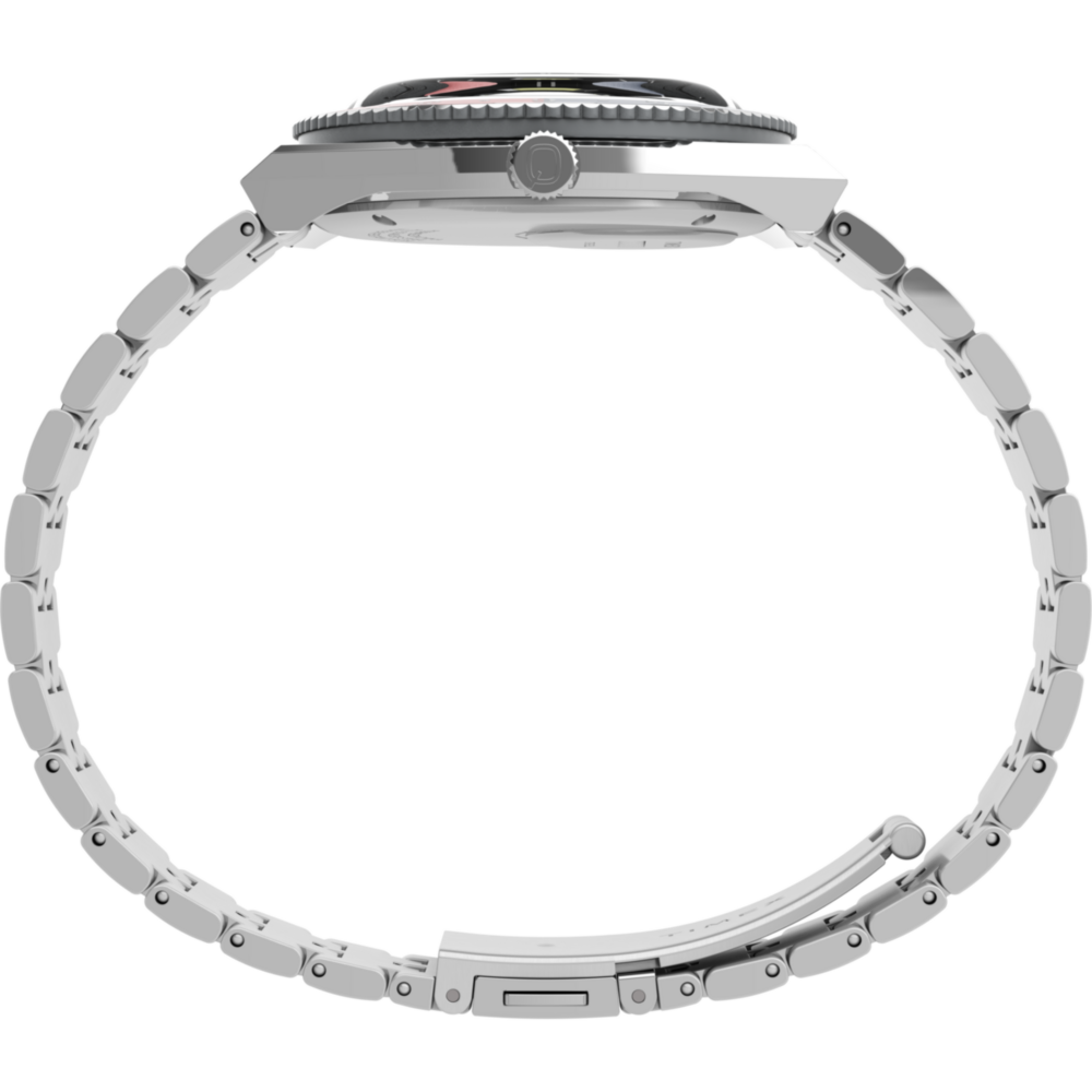 Q Timex GMT 38mm Stainless Steel Bracelet Watch