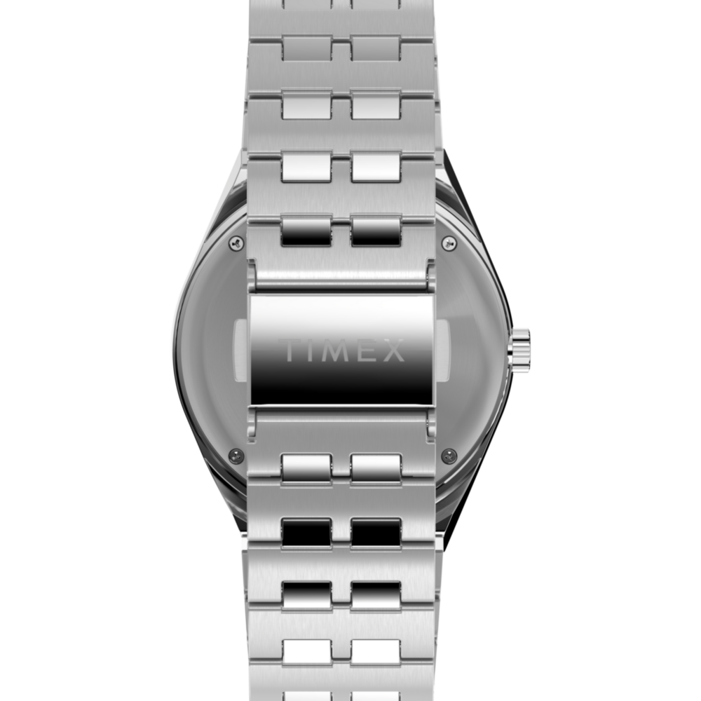 Q Timex GMT 38mm Stainless Steel Bracelet Watch