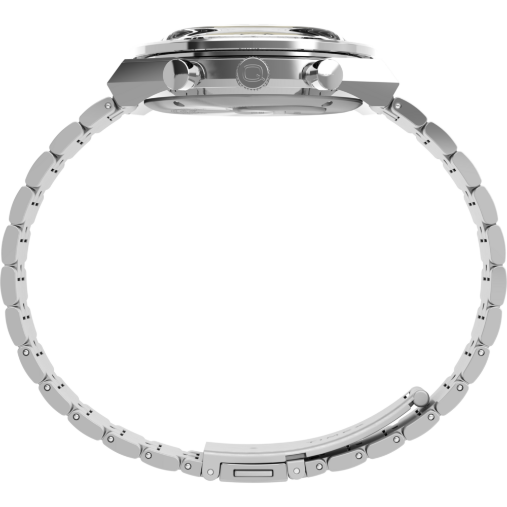 Q Timex Chronograph 40mm Stainless Steel Bracelet Watch