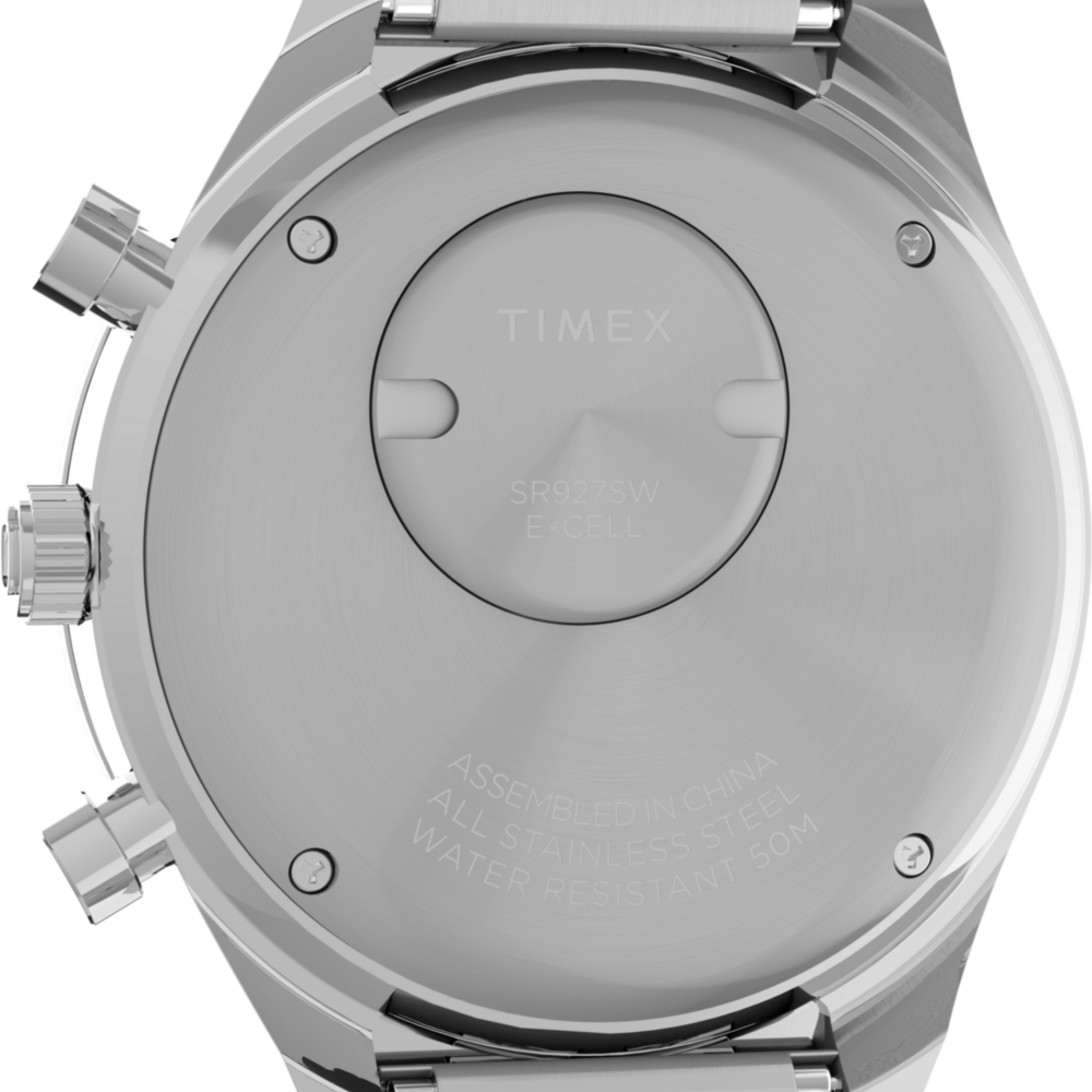 Q Timex Chronograph 40mm Stainless Steel Bracelet Watch