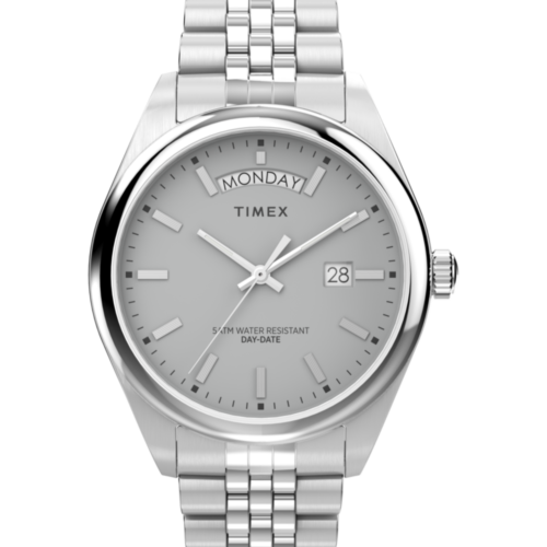 Timex Legacy Day and Date 41mm Stainless Steel Bracelet Watch
