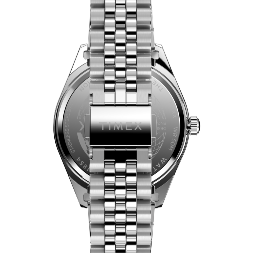 Timex Legacy Day and Date 41mm Stainless Steel Bracelet Watch