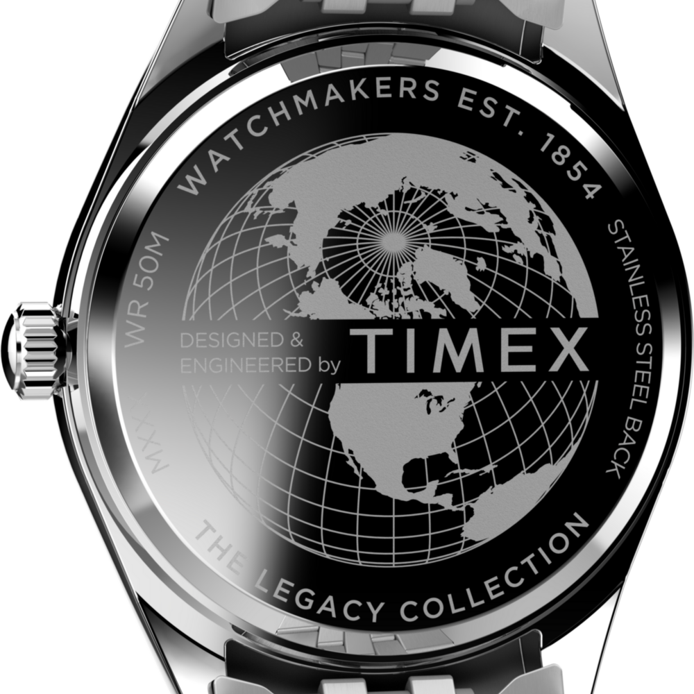 Timex Legacy Day and Date 41mm Stainless Steel Bracelet Watch