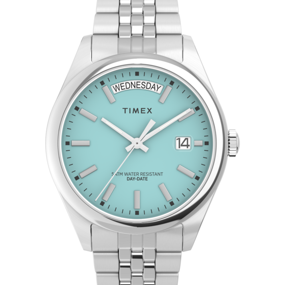 Timex Legacy Day and Date 36mm Stainless Steel Bracelet Watch