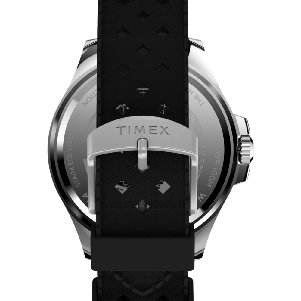 Harborside Coast 44mm Synthetic Rubber Strap Watch