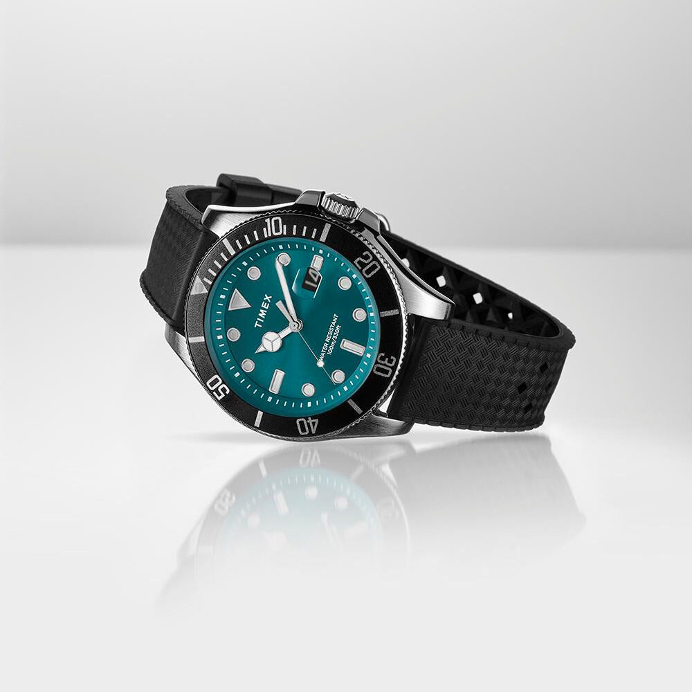 Harborside Coast 44mm Synthetic Rubber Strap Watch