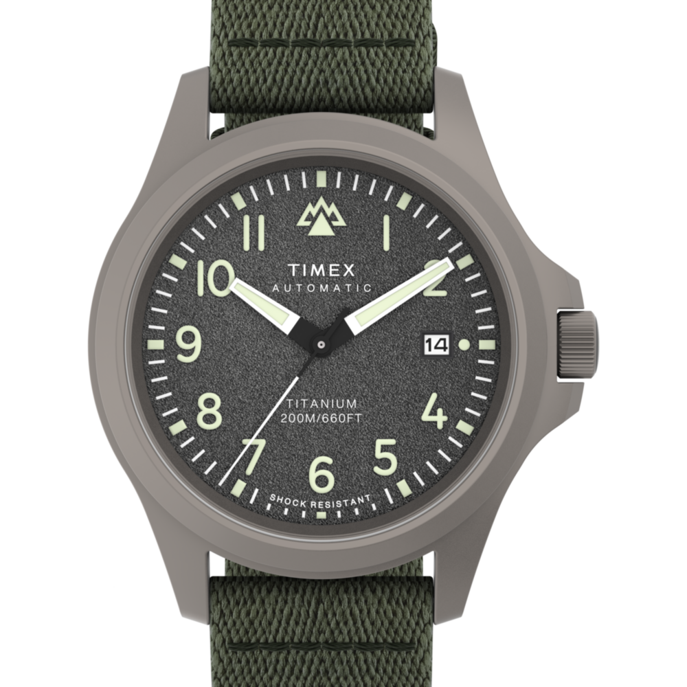 Expedition® Field Post Titanium Automatic 41mm Recycled Fabric Strap Watch