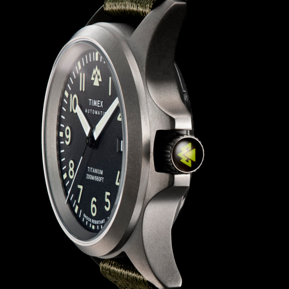 Expedition® Field Post Titanium Automatic 41mm Recycled Fabric Strap Watch