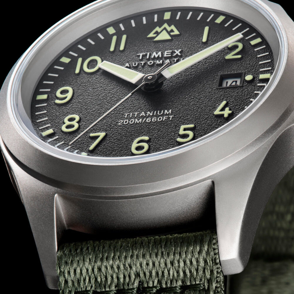Expedition® Field Post Titanium Automatic 41mm Recycled Fabric Strap Watch