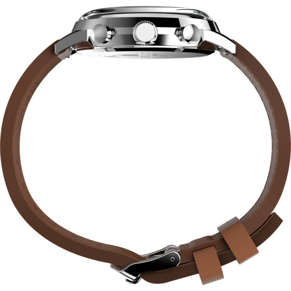 Marlin® Chronograph Tachymeter 40mm Leather Strap Watch