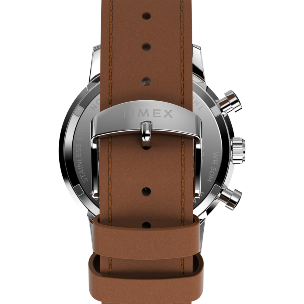 Marlin® Chronograph Tachymeter 40mm Leather Strap Watch