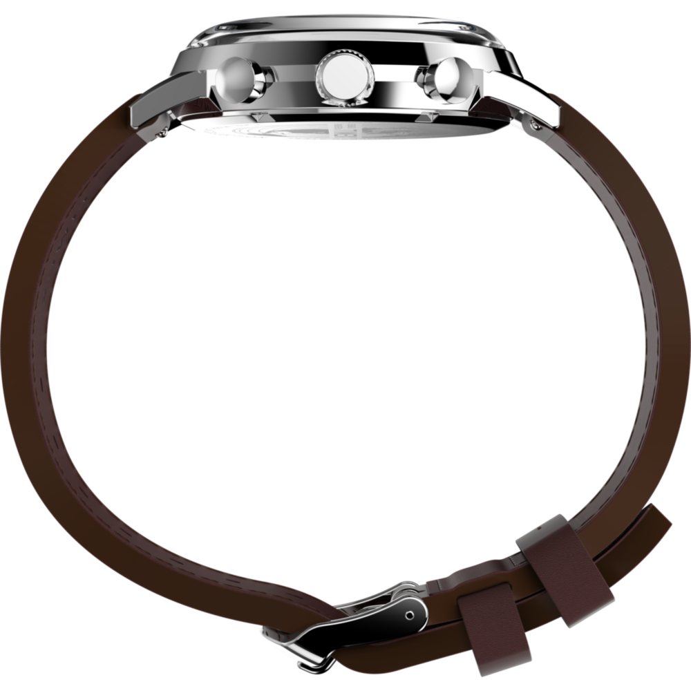 Marlin® Chronograph Tachymeter 40mm Leather Strap Watch