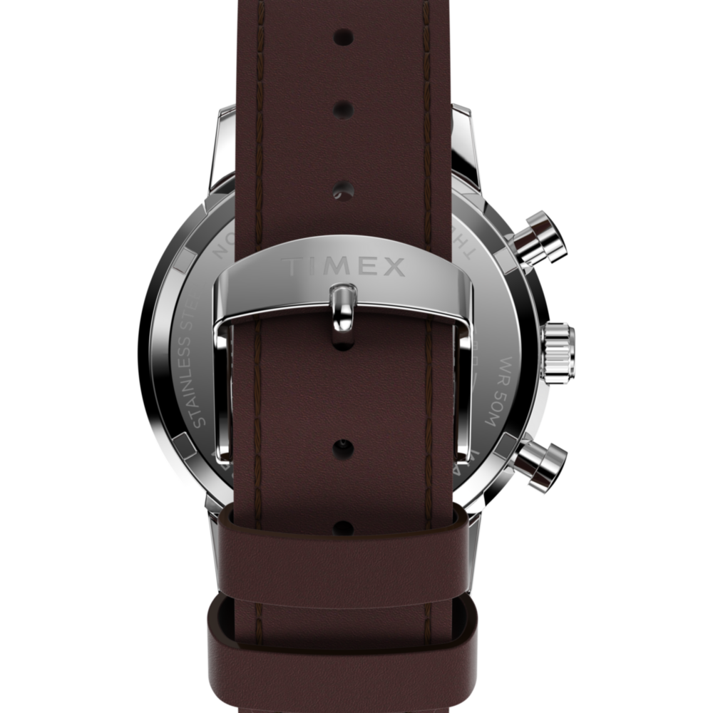 Marlin® Chronograph Tachymeter 40mm Leather Strap Watch