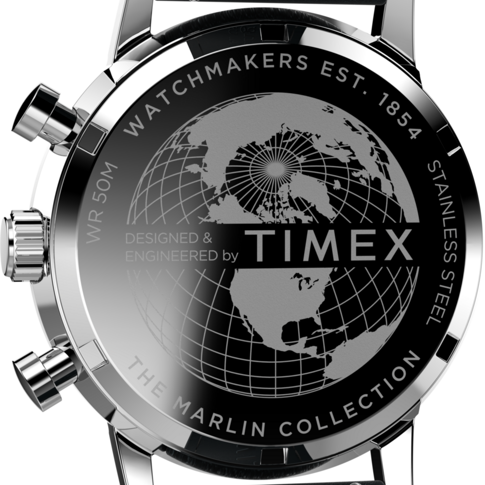 Marlin® Chronograph Tachymeter 40mm Leather Strap Watch