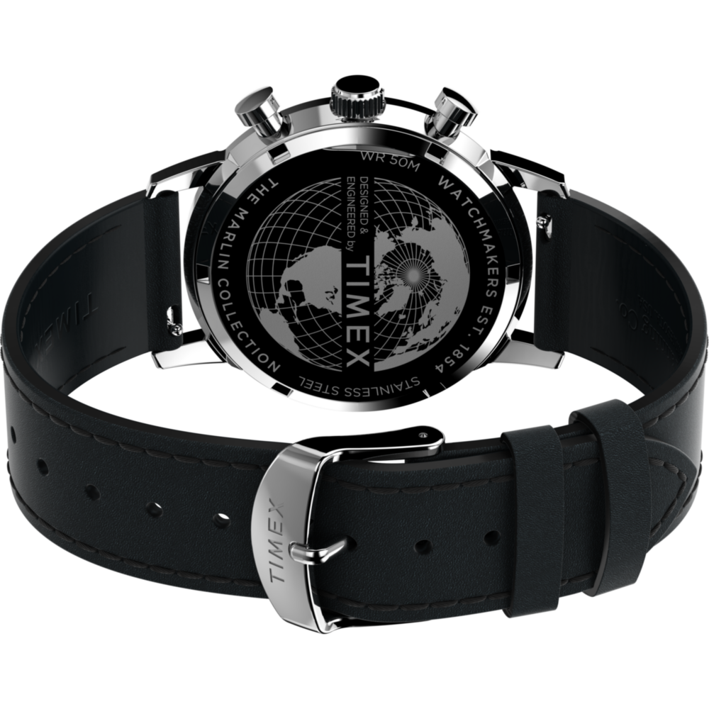 Marlin® Chronograph Tachymeter 40mm Leather Strap Watch
