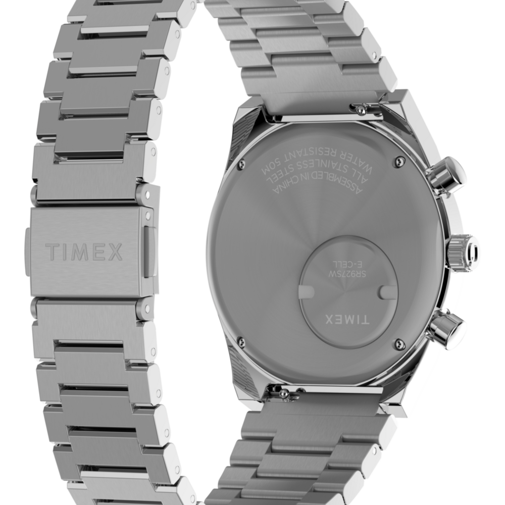 Q Timex Falcon Eye Chronograph 40mm Stainless Steel Bracelet Watch