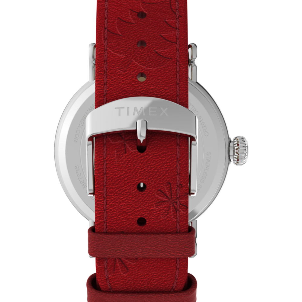 Peanuts® x Timex Standard Snoopy Santa 40mm Leather Strap Watch