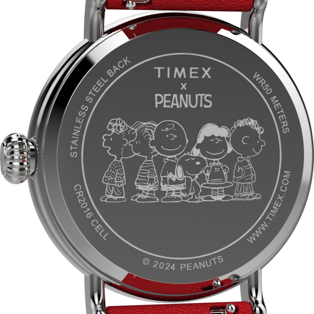 Peanuts® x Timex Standard Snoopy Santa 40mm Leather Strap Watch
