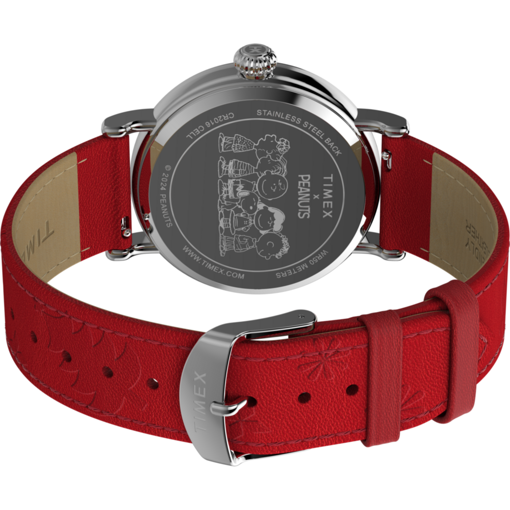 Peanuts® x Timex Standard Snoopy Santa 40mm Leather Strap Watch