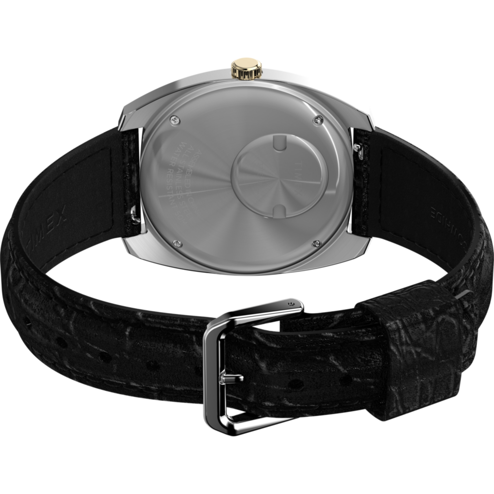 Q Timex® 1978 Day/Date 37.5mm Leather Strap Watch