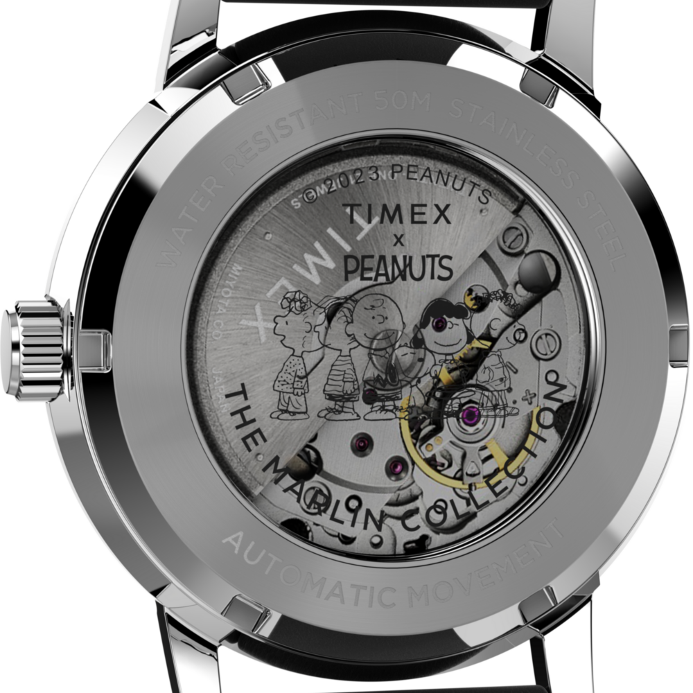 Peanuts® x Timex Marlin® Automatic Snoopy Flying Ace 40mm Leather Strap Watch